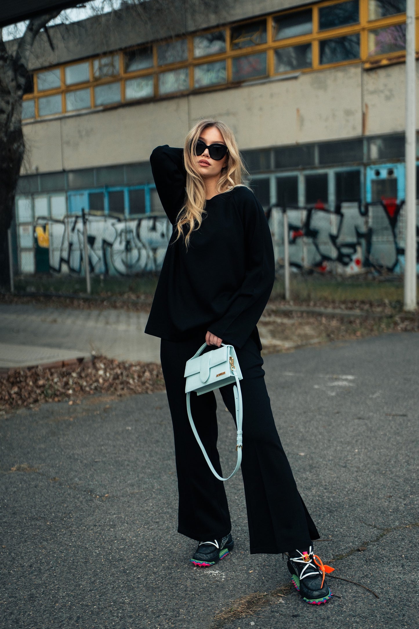 Black Cozy Vibe szett (nadrág + felső)