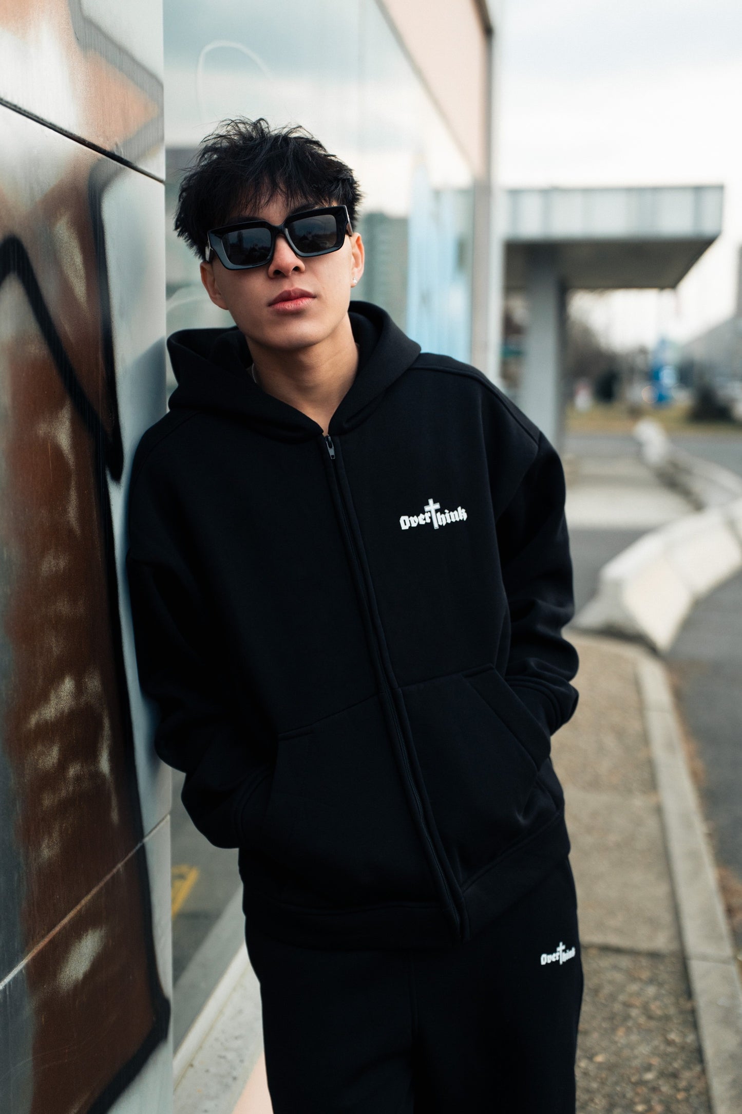 Black Zip Tracksuit szett (nadrág + felső)