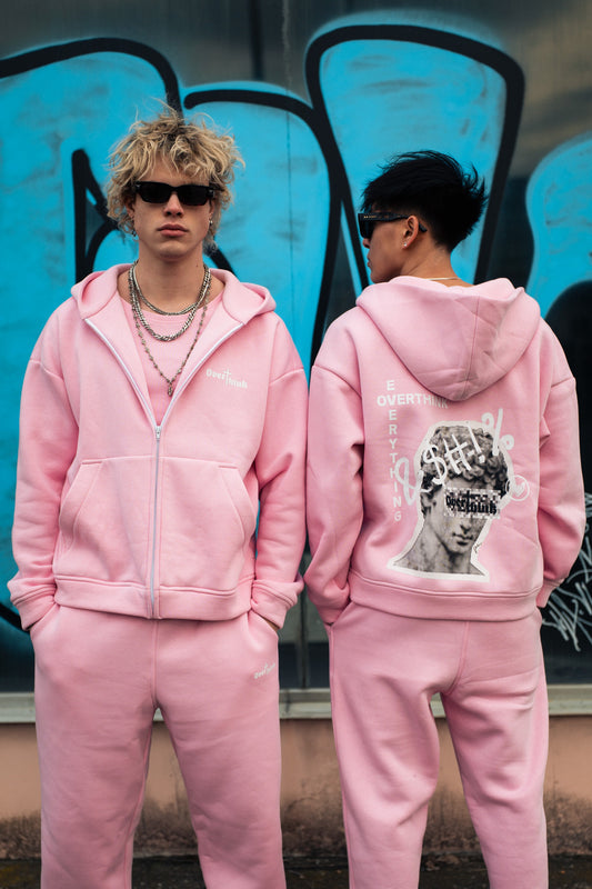 Bby Pink Zip Tracksuit szett (nadrág + felső)