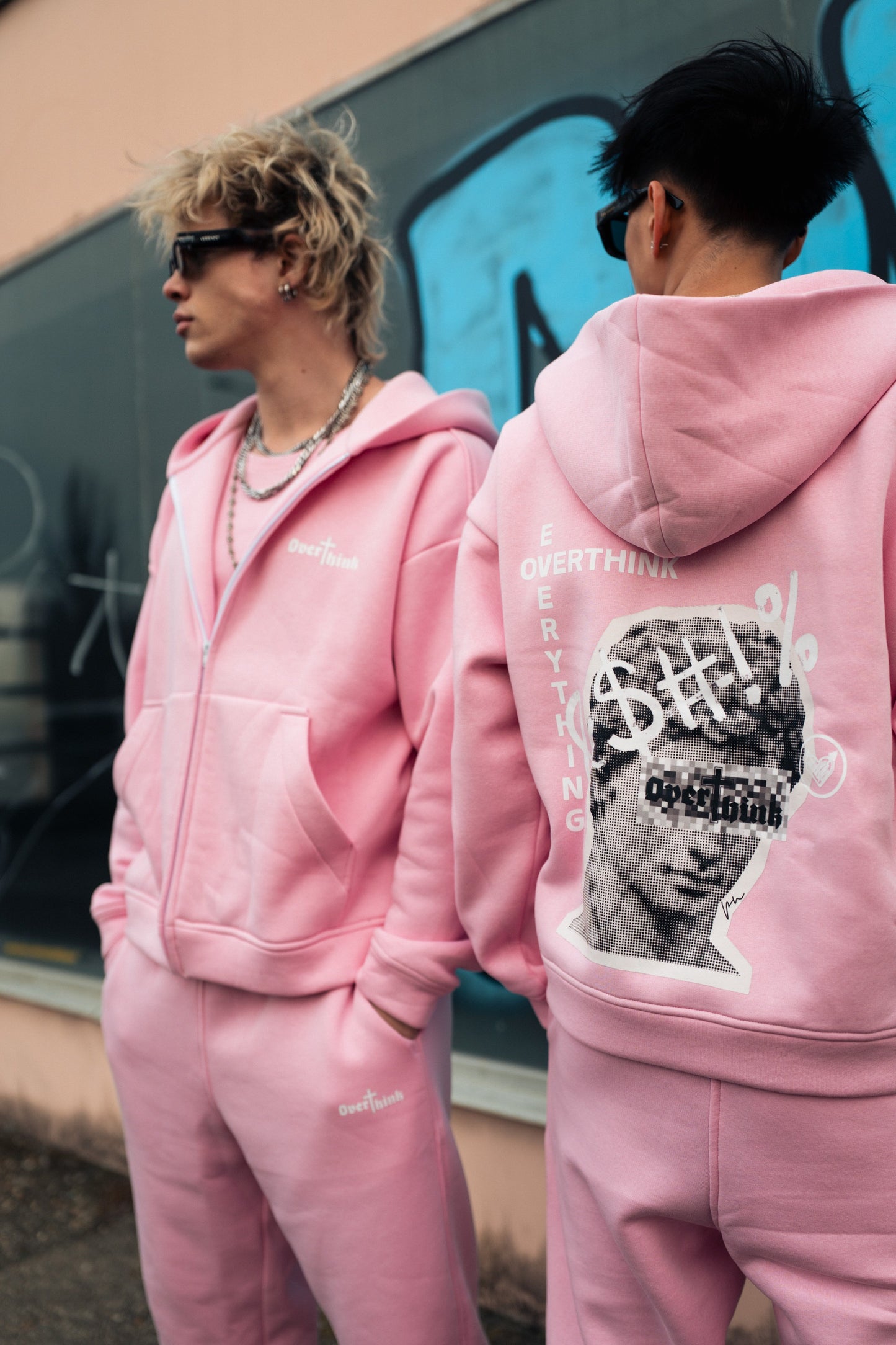 Bby Pink Zip Tracksuit szett (nadrág + felső)