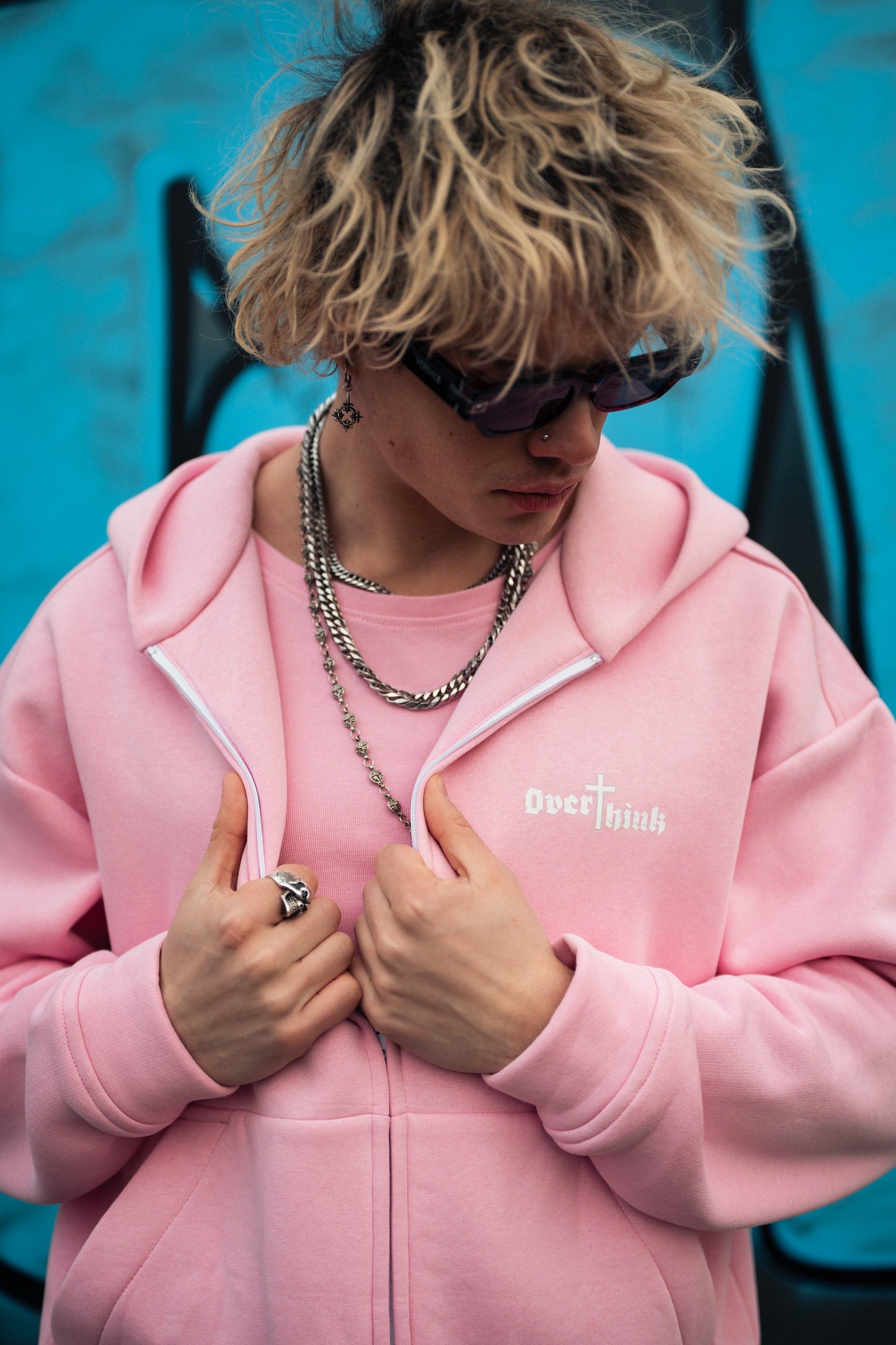 Bby Pink Zip Tracksuit szett (nadrág + felső)